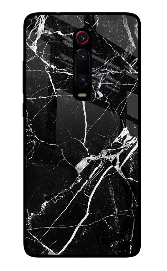 Black Marble Pattern Redmi K20 Pro Glass Case