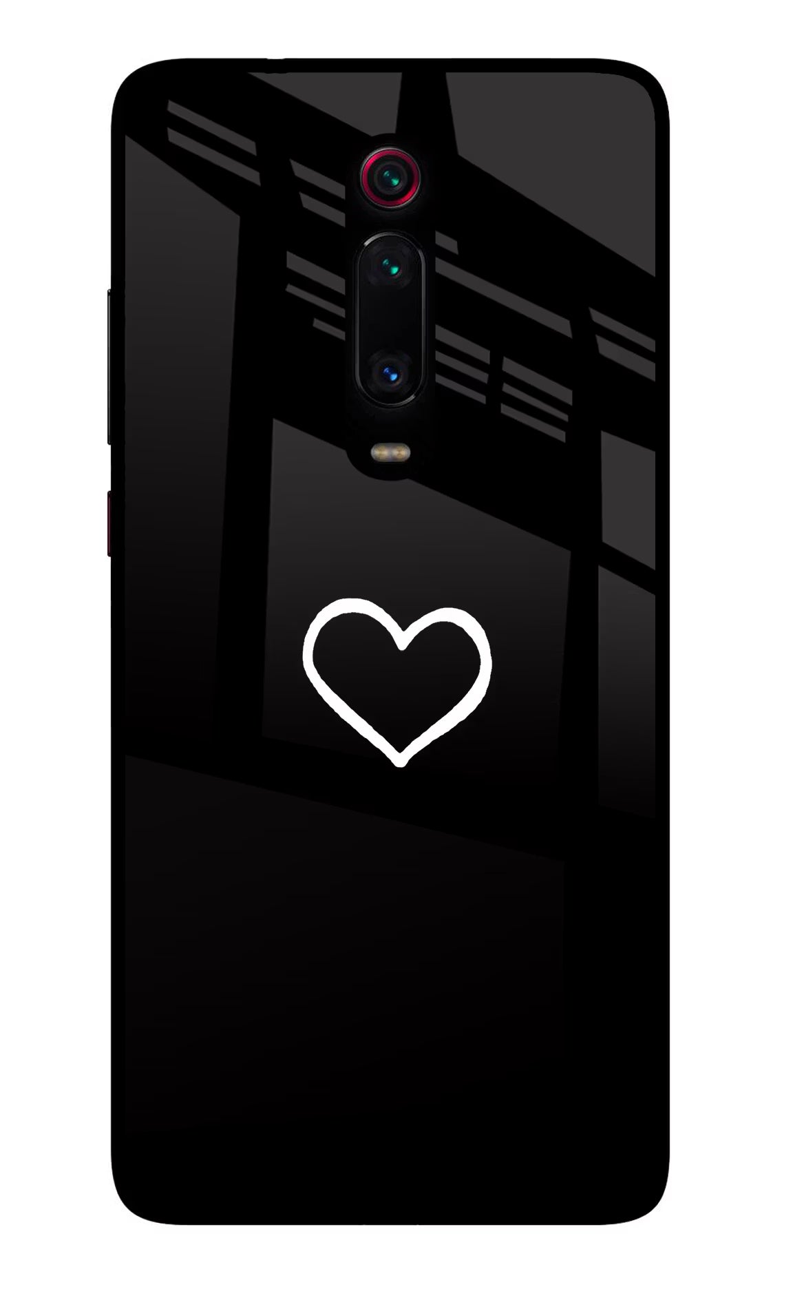 Heart Redmi K20 Pro Glass Case Back Cover by Casekaro