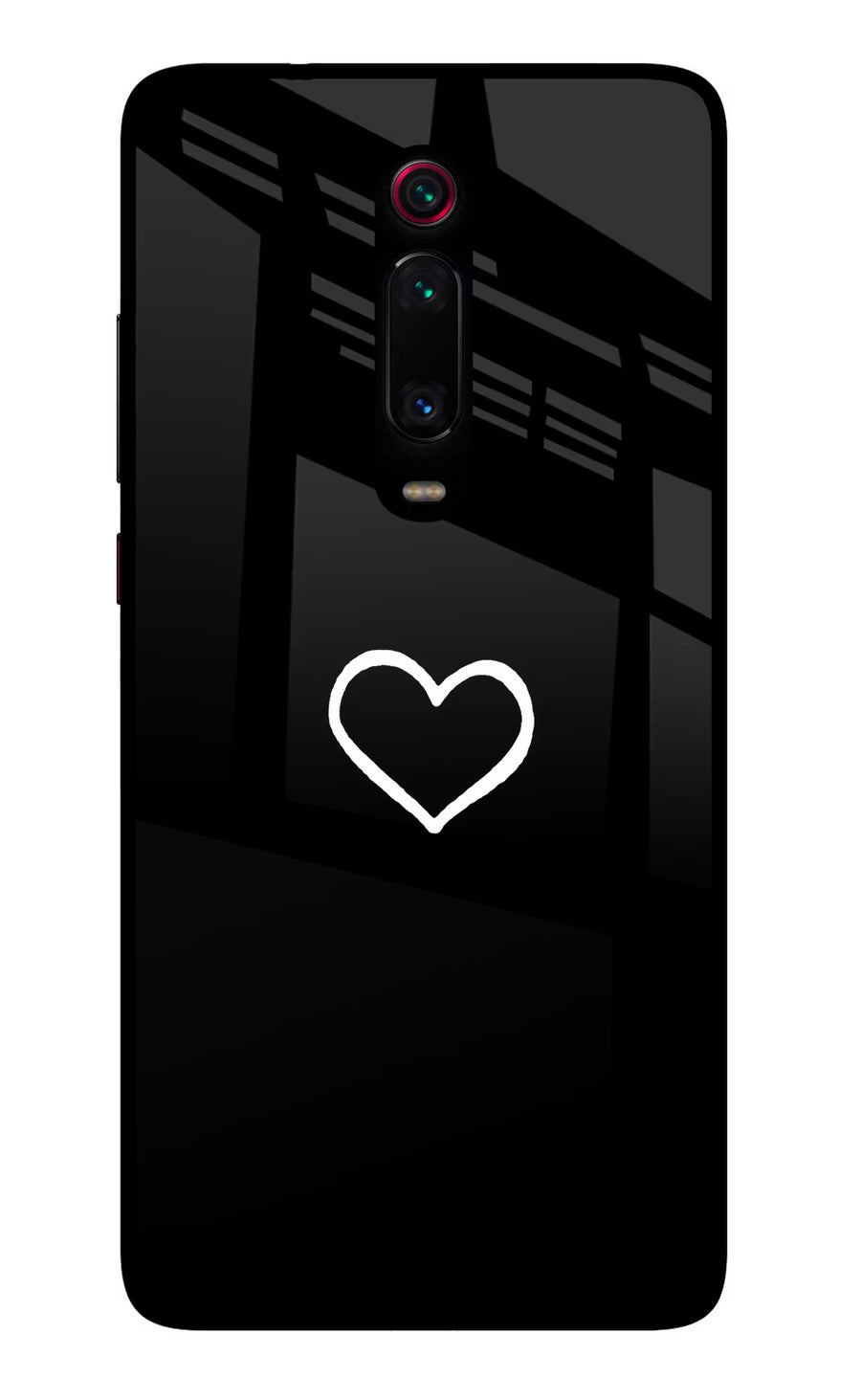 Heart Redmi K20 Pro Back Cover, Glass case