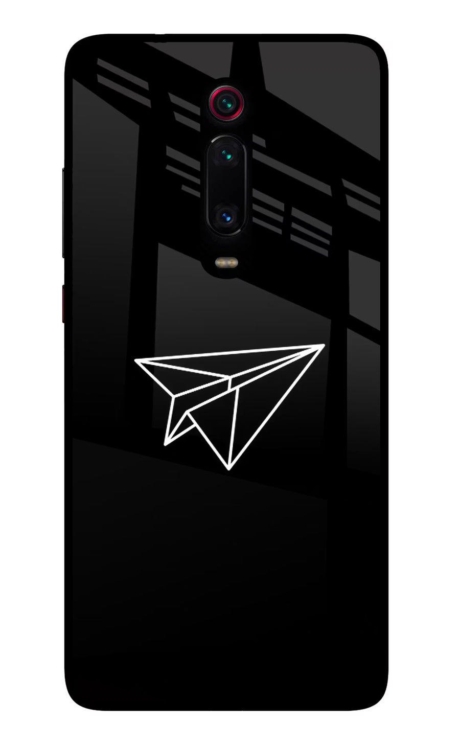 Paper Plane White Redmi K20 Pro Back Cover, Glass case