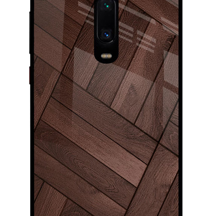 Wooden Texture Design Redmi K20 Pro Glass Case Back Cover by Casekaro