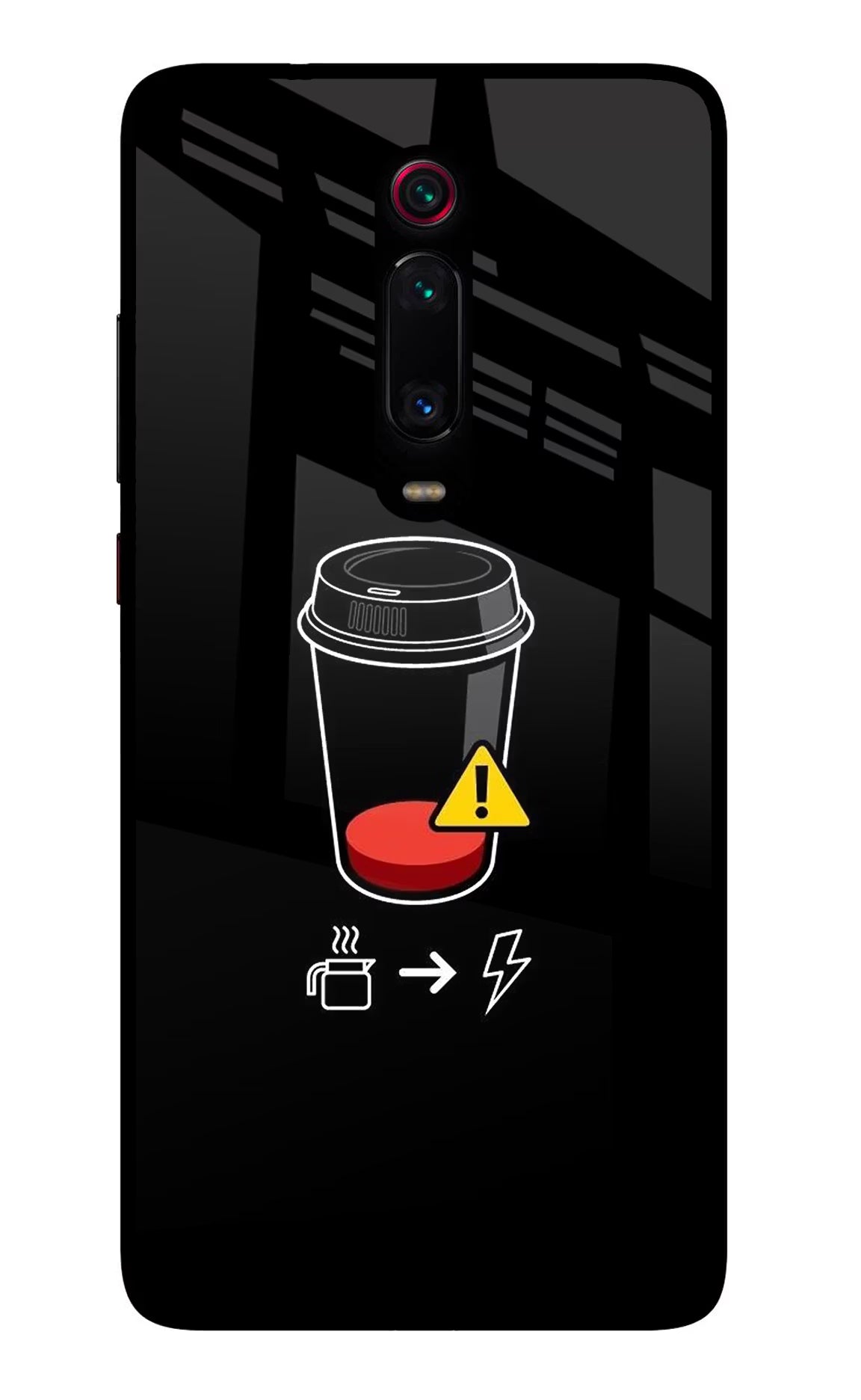 Coffee Redmi K20 Pro Glass Case Back Cover by Casekaro