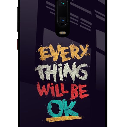 Everything Will Be Ok Redmi K20 Pro Glass Case Back Cover by Casekaro