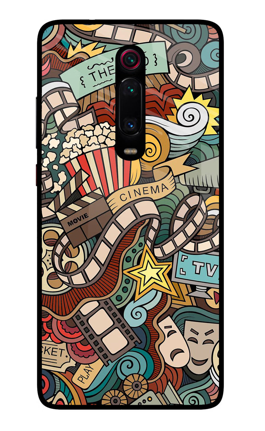 Cinema Abstract Redmi K20 Pro Back Cover, Glass case