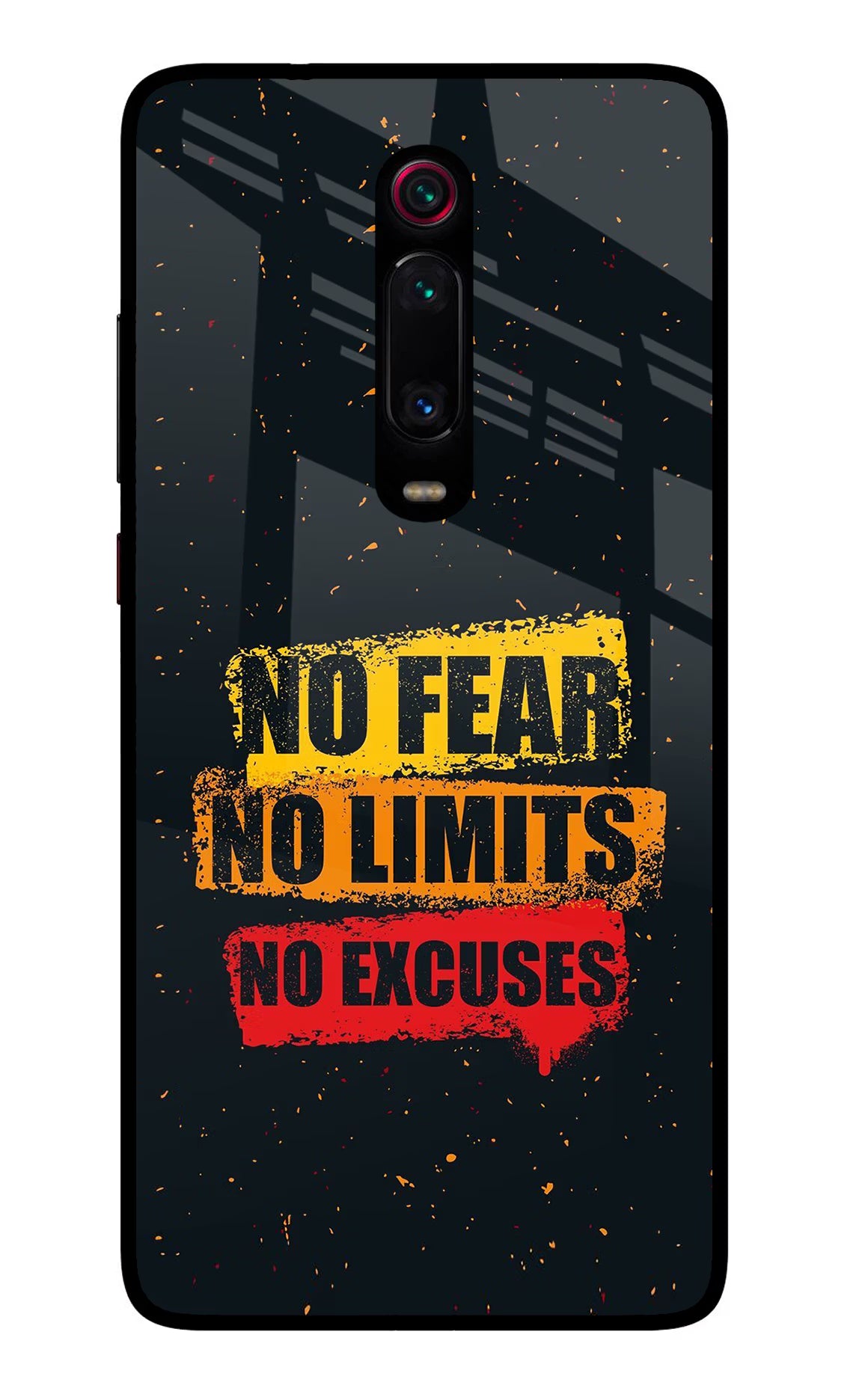 No Fear No Limits No Excuse Redmi K20 Pro Glass Case