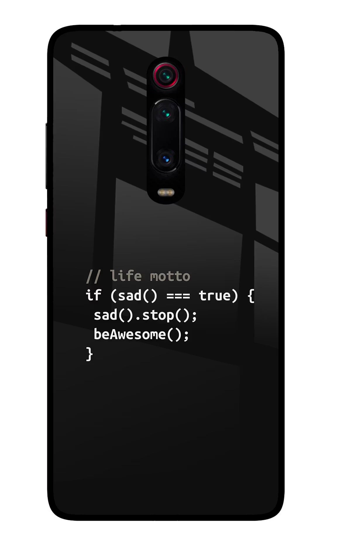 Life Motto Code Redmi K20 Pro Glass Case