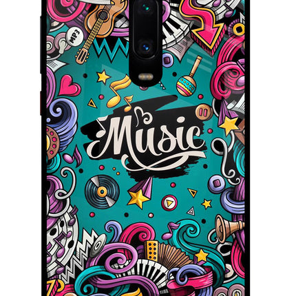 Music Graffiti Redmi K20 Pro Glass Case Back Cover by Casekaro