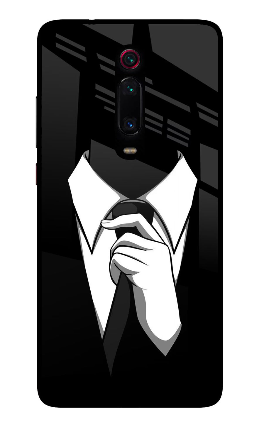 Black Tie Redmi K20 Pro Back Cover, Glass case