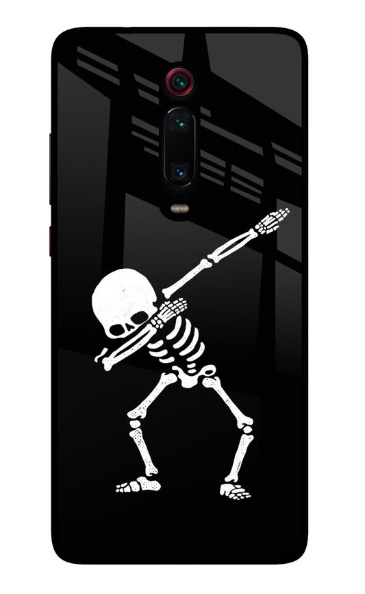 Dabbing Skeleton Art Redmi K20 Pro Glass Case