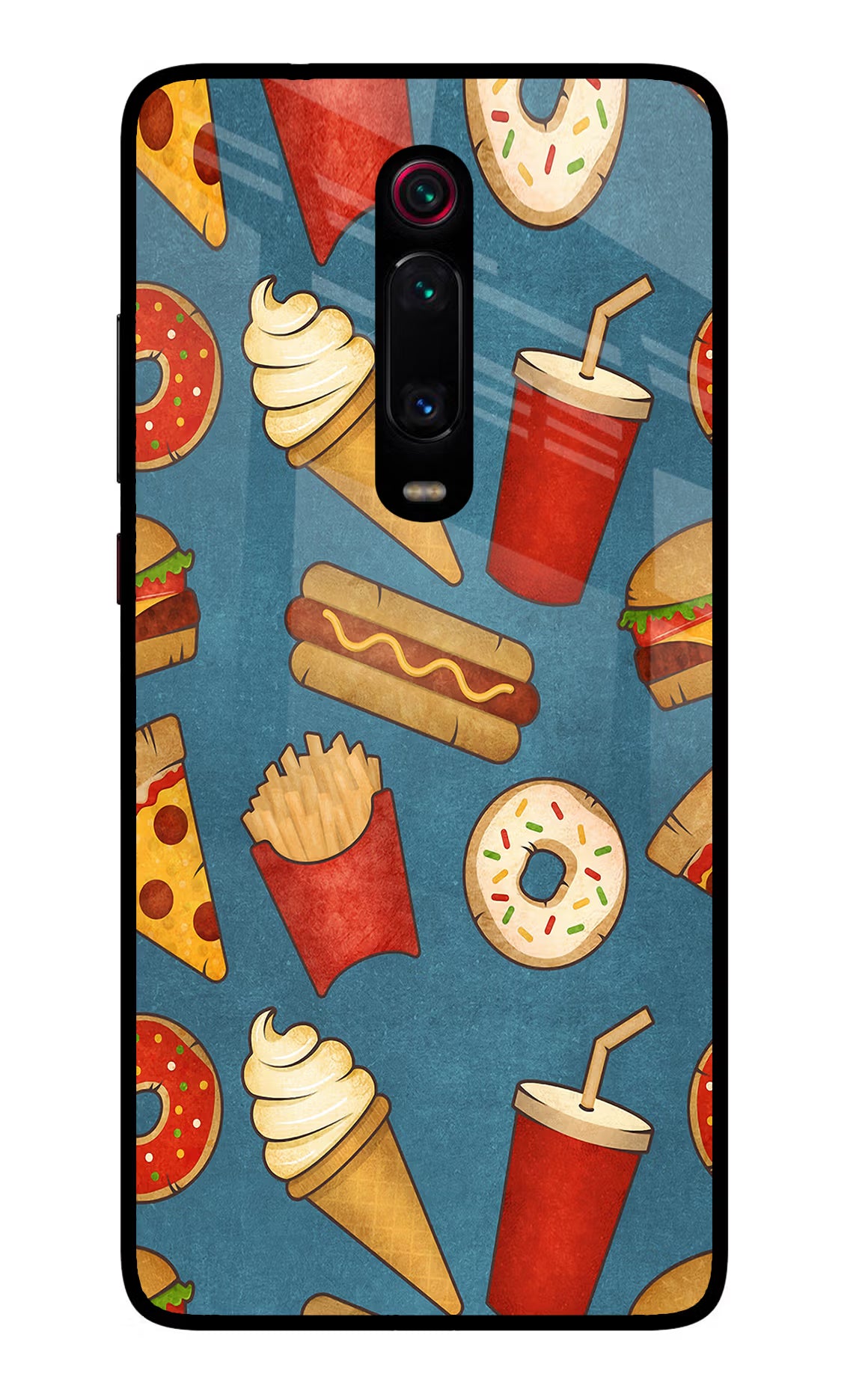 Foodie Redmi K20 Pro Glass Case Back Cover by Casekaro