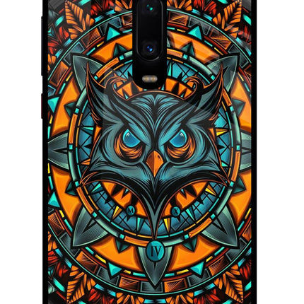 Angry Owl Art Redmi K20 Pro Glass Case Back Cover by Casekaro