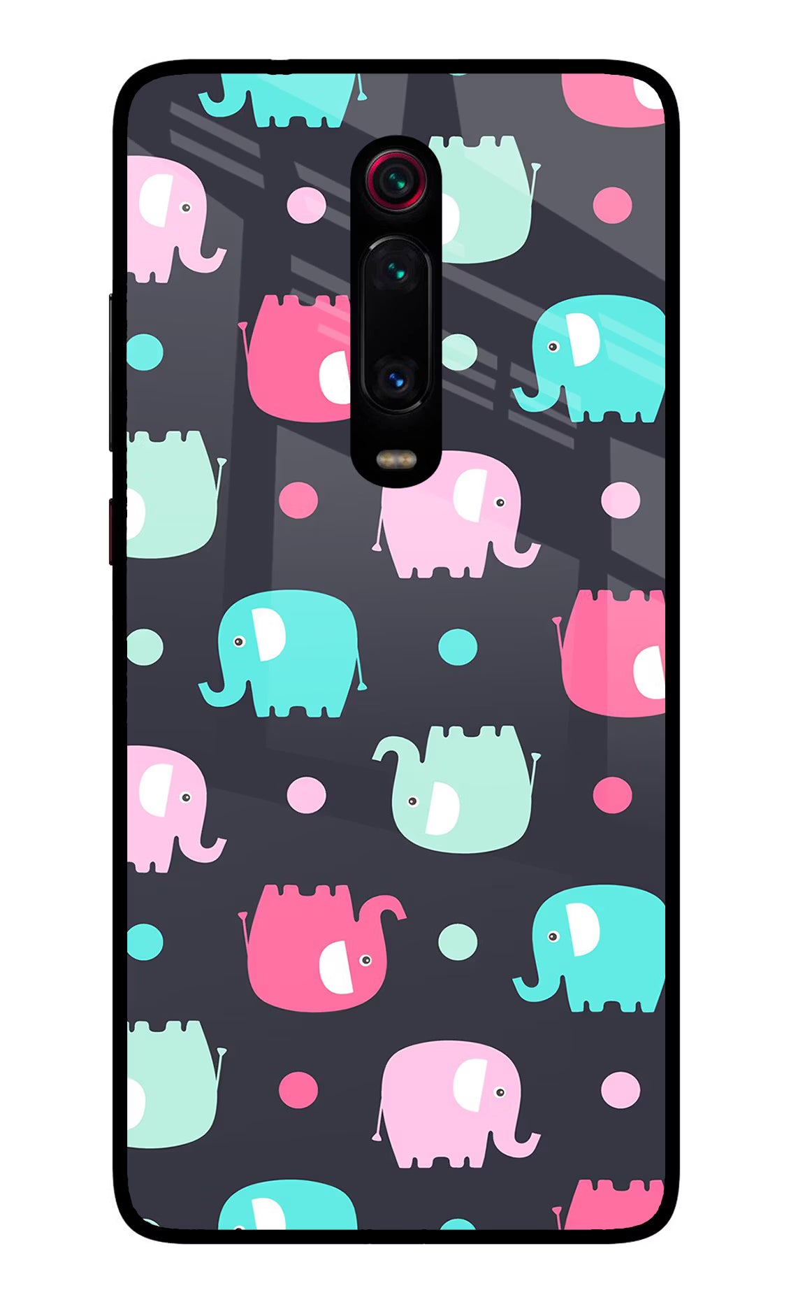 Elephants Redmi K20 Pro Glass Case Back Cover by Casekaro