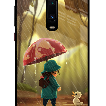 Rainy Day Redmi K20 Pro Glass Case Back Cover by Casekaro