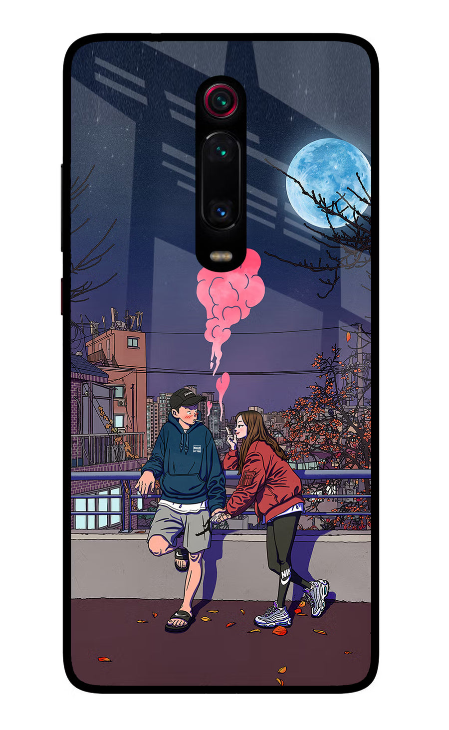 Chilling Couple Redmi K20 Pro Back Cover, Glass case