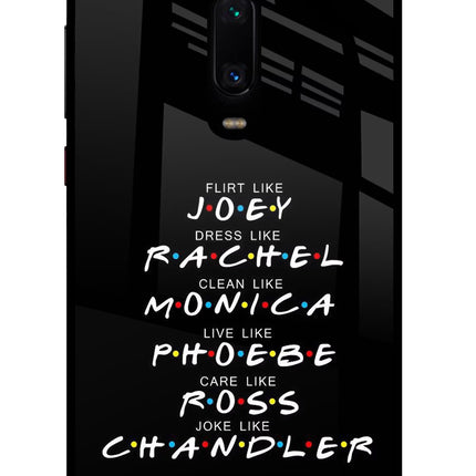 FRIENDS Character Redmi K20 Pro Glass Case Back Cover by Casekaro