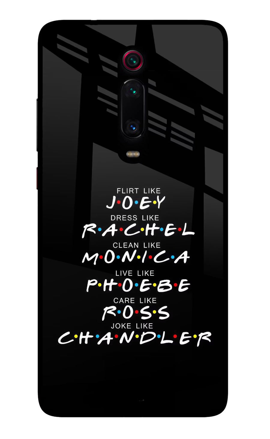 FRIENDS Character Redmi K20 Pro Back Cover, Glass case