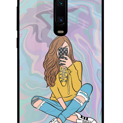 Selfie Girl Redmi K20 Pro Glass Case Back Cover by Casekaro
