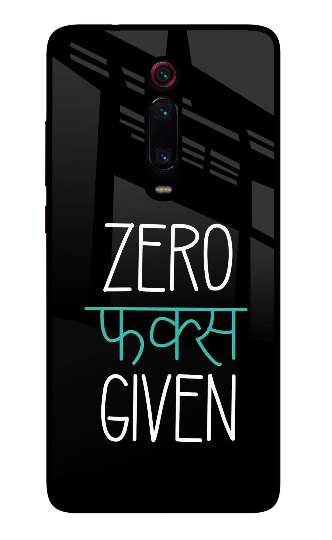 Zero Fucks Given Redmi K20 Pro Glass Case Back Cover by Casekaro