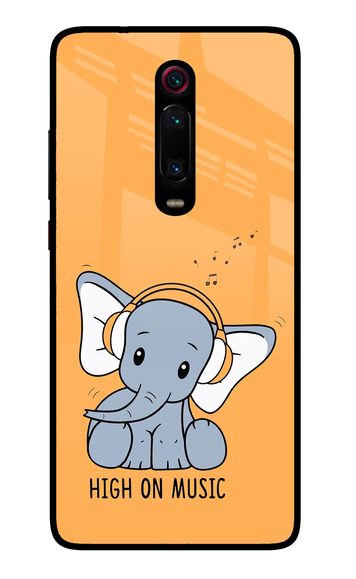 High On Music Redmi K20 Pro Glass Case Back Cover by Casekaro
