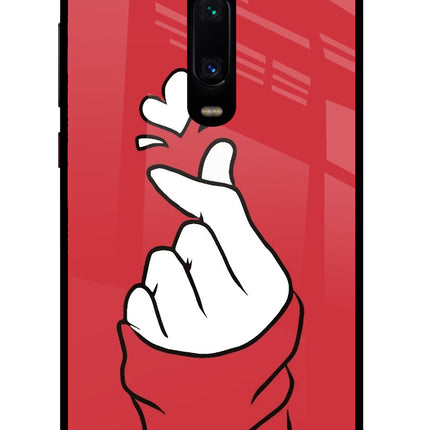 Korean Love Sign Redmi K20 Pro Glass Case Back Cover by Casekaro