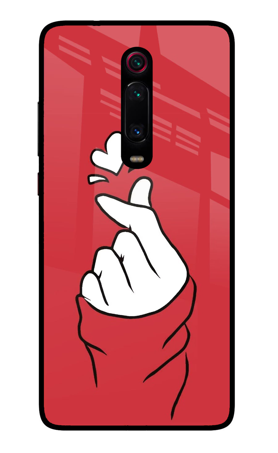 Korean Love Sign Redmi K20 Pro Back Cover, Glass case
