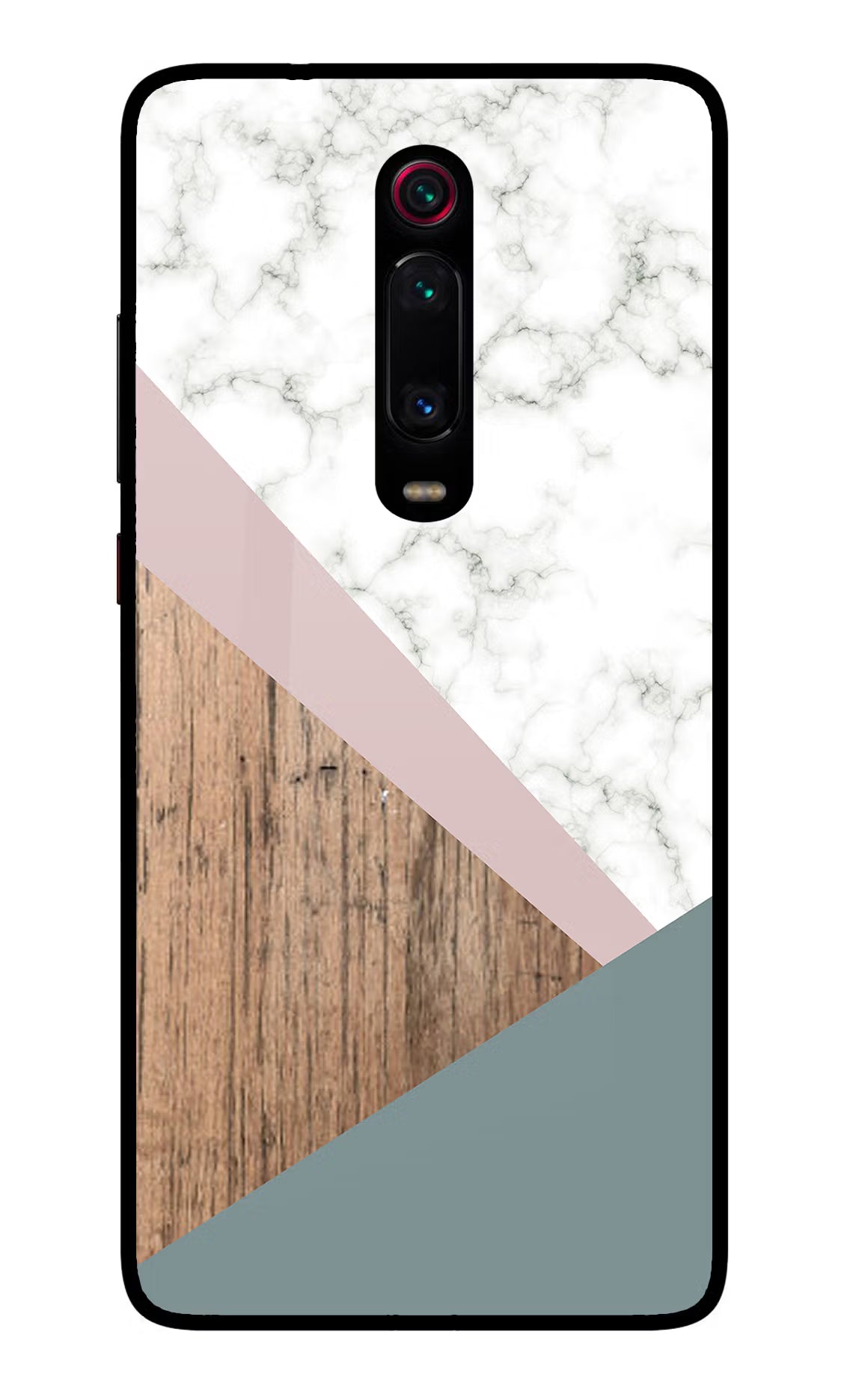Marble wood Abstract Redmi K20 Pro Glass Case Back Cover by Casekaro
