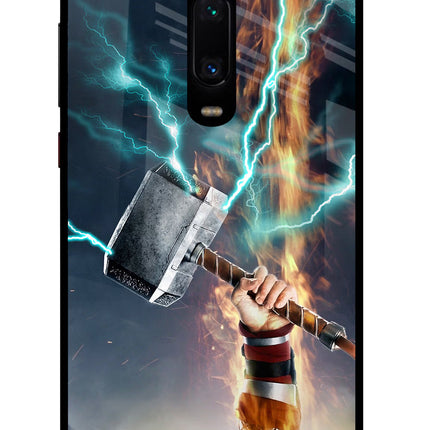 Thor Hammer Mjolnir Redmi K20 Pro Glass Case Back Cover by Casekaro