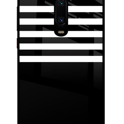 Black and White Print Redmi K20 Pro Glass Case Back Cover by Casekaro
