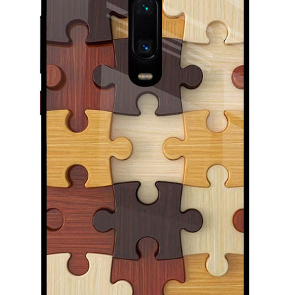 Wooden Puzzle Redmi K20 Pro Glass Case Back Cover by Casekaro