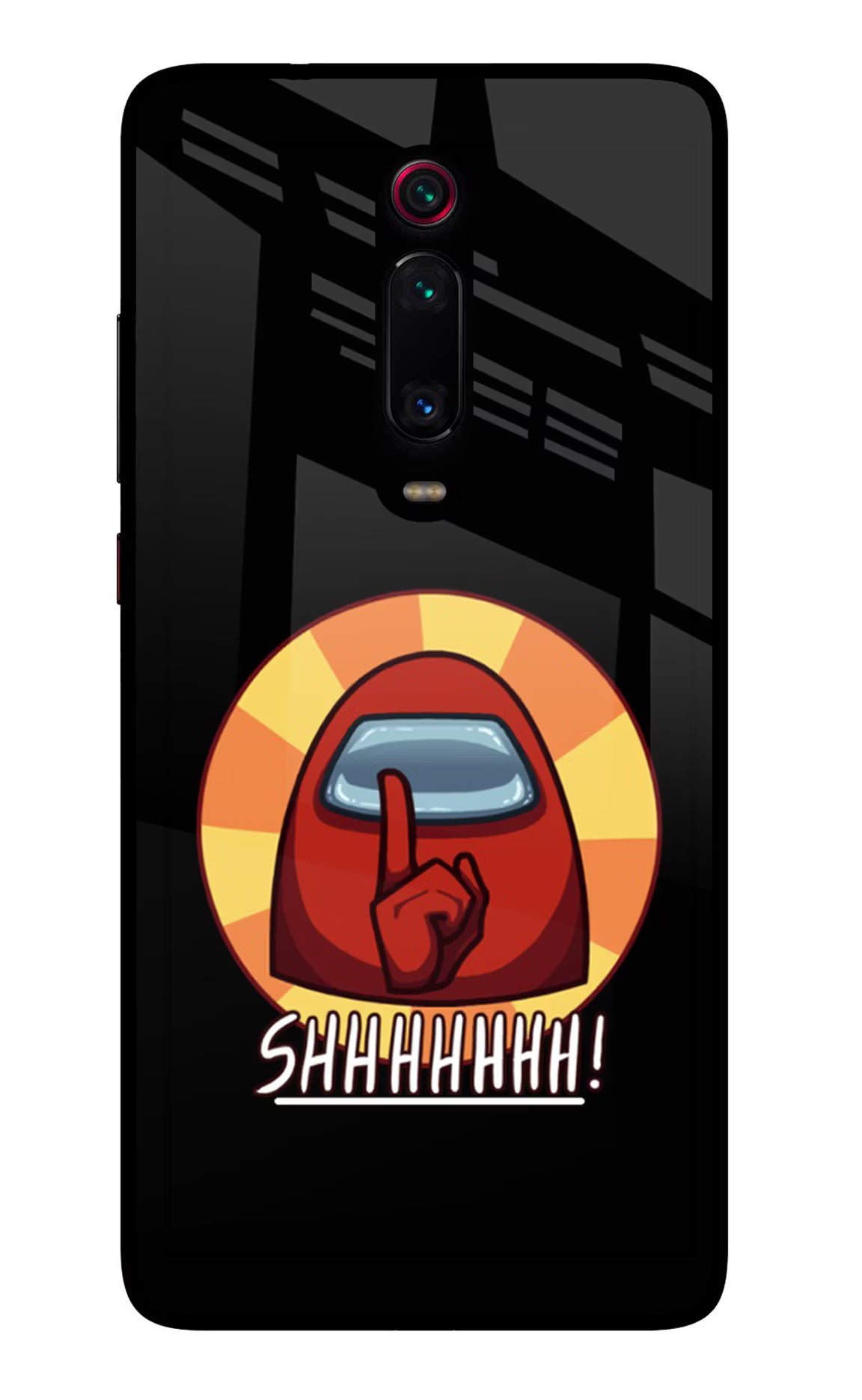 Among Us Shhh! Redmi K20 Pro Glass Case Back Cover by Casekaro