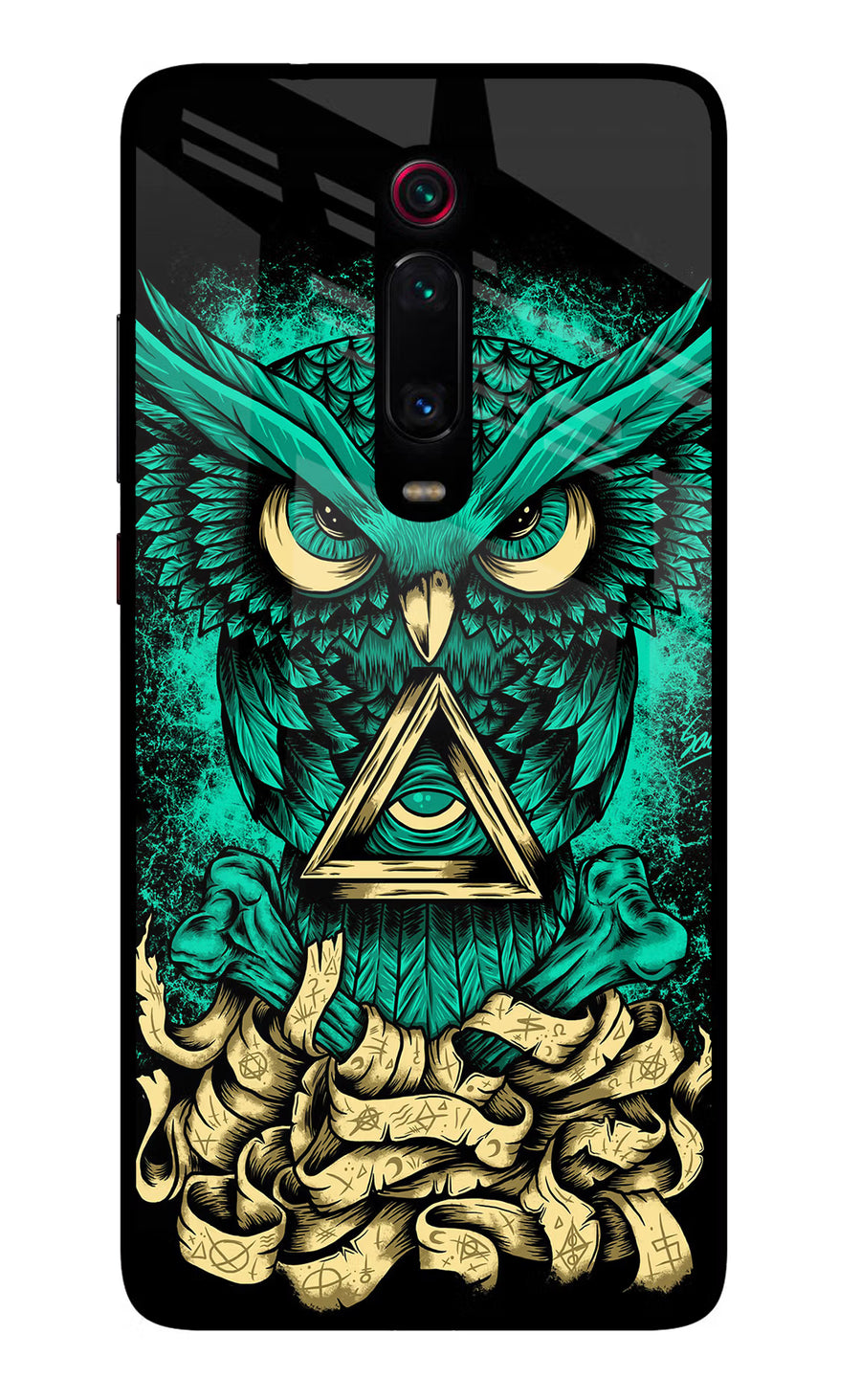 Green Owl Redmi K20 Pro Back Cover, Glass case