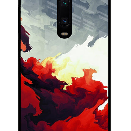 Fire Cloud Redmi K20 Pro Glass Case Back Cover by Casekaro