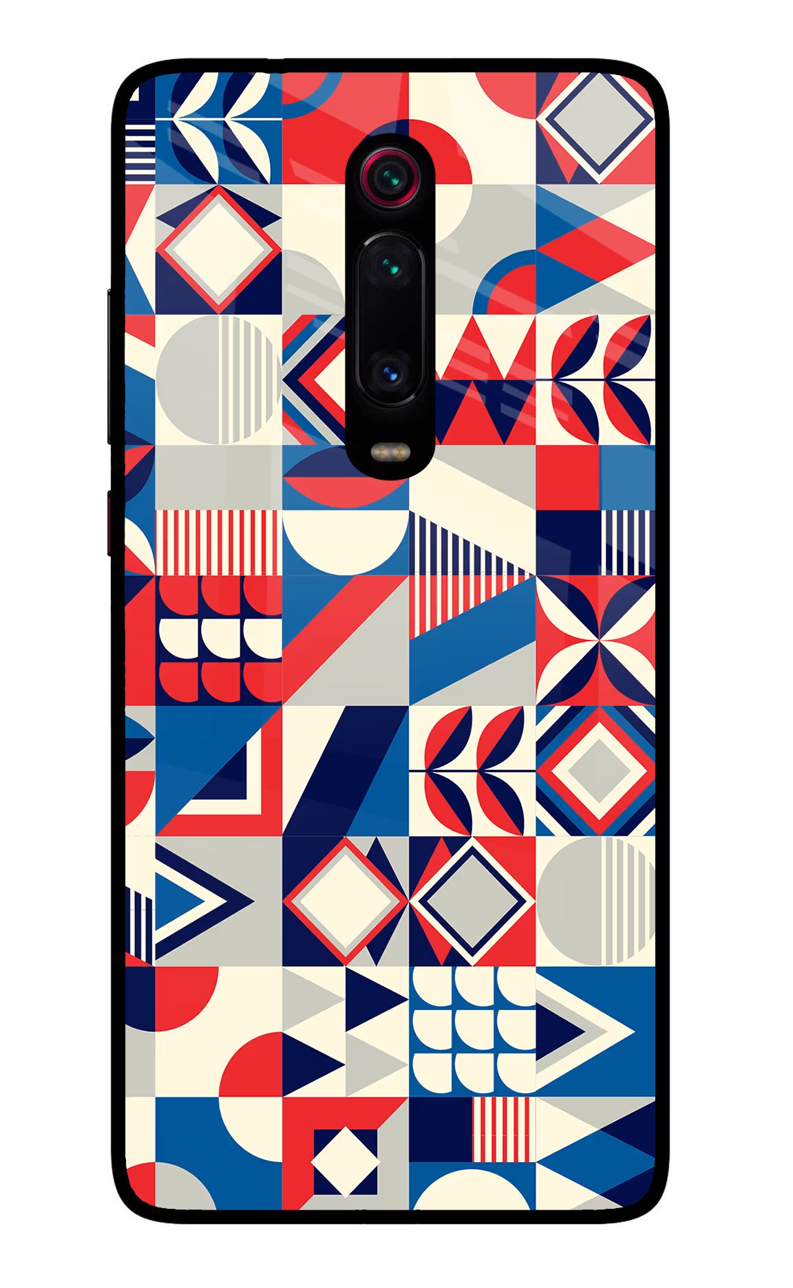 Colorful Pattern Redmi K20 Pro Glass Case Back Cover by Casekaro
