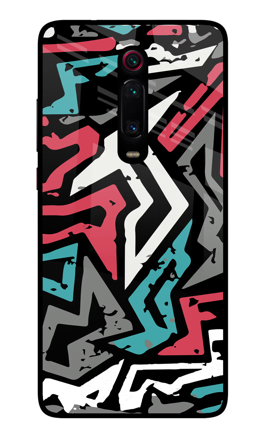 Geometric Graffiti Redmi K20 Pro Back Cover, Glass case