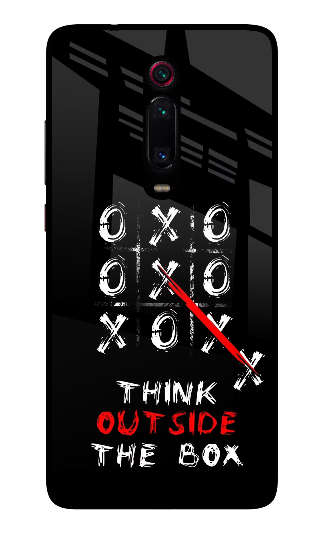 Think out of the BOX Redmi K20 Pro Glass Case Back Cover by Casekaro