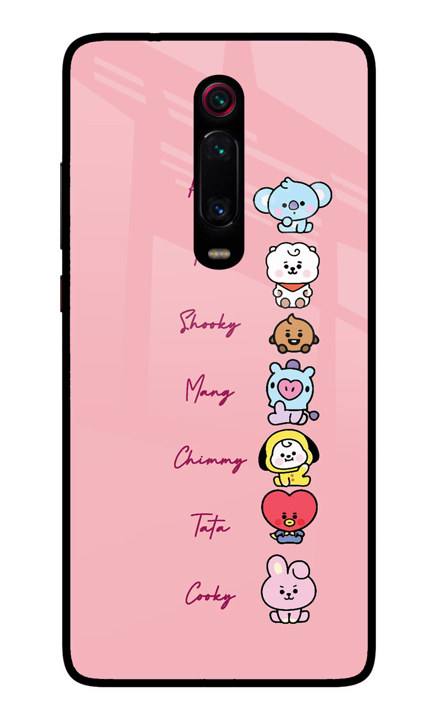 BTS names Redmi K20 Pro Back Cover, Glass case