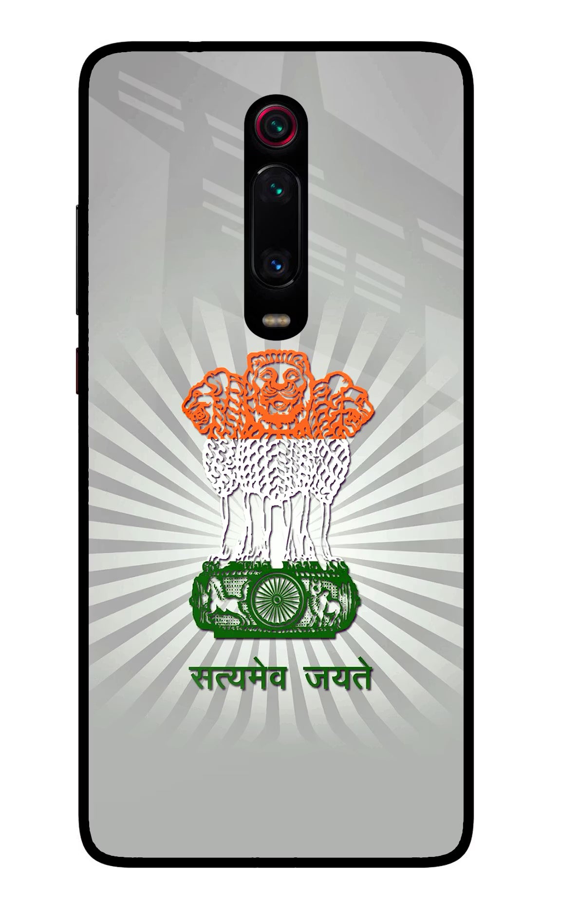 Satyamev Jayate Art Redmi K20 Pro Glass Case Back Cover by Casekaro