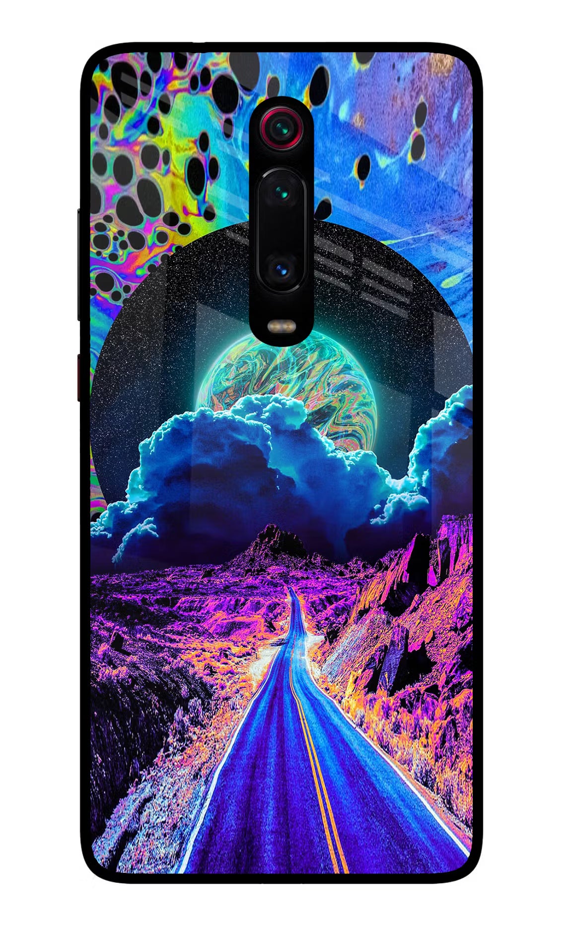 Psychedelic Painting Redmi K20 Pro Glass Case Back Cover by Casekaro