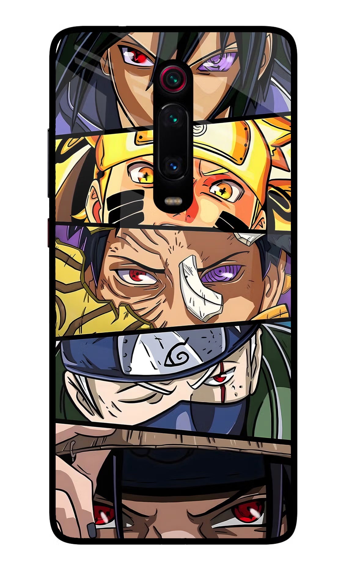 Naruto Character Redmi K20 Pro Glass Case Back Cover by Casekaro