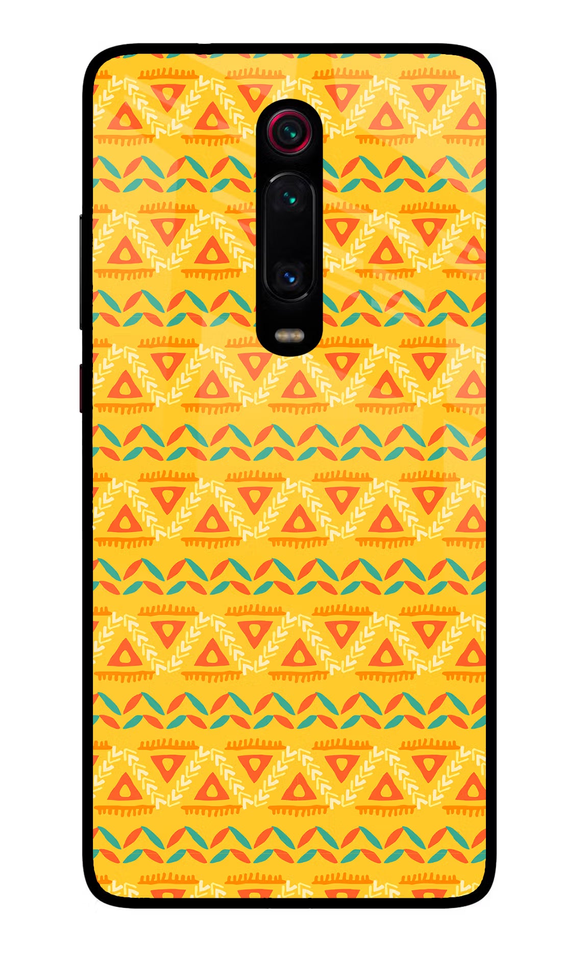 Tribal Pattern Redmi K20 Pro Glass Case Back Cover by Casekaro