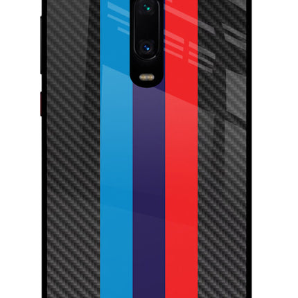 BMW Stripes Pattern Redmi K20 Pro Glass Case Back Cover by Casekaro