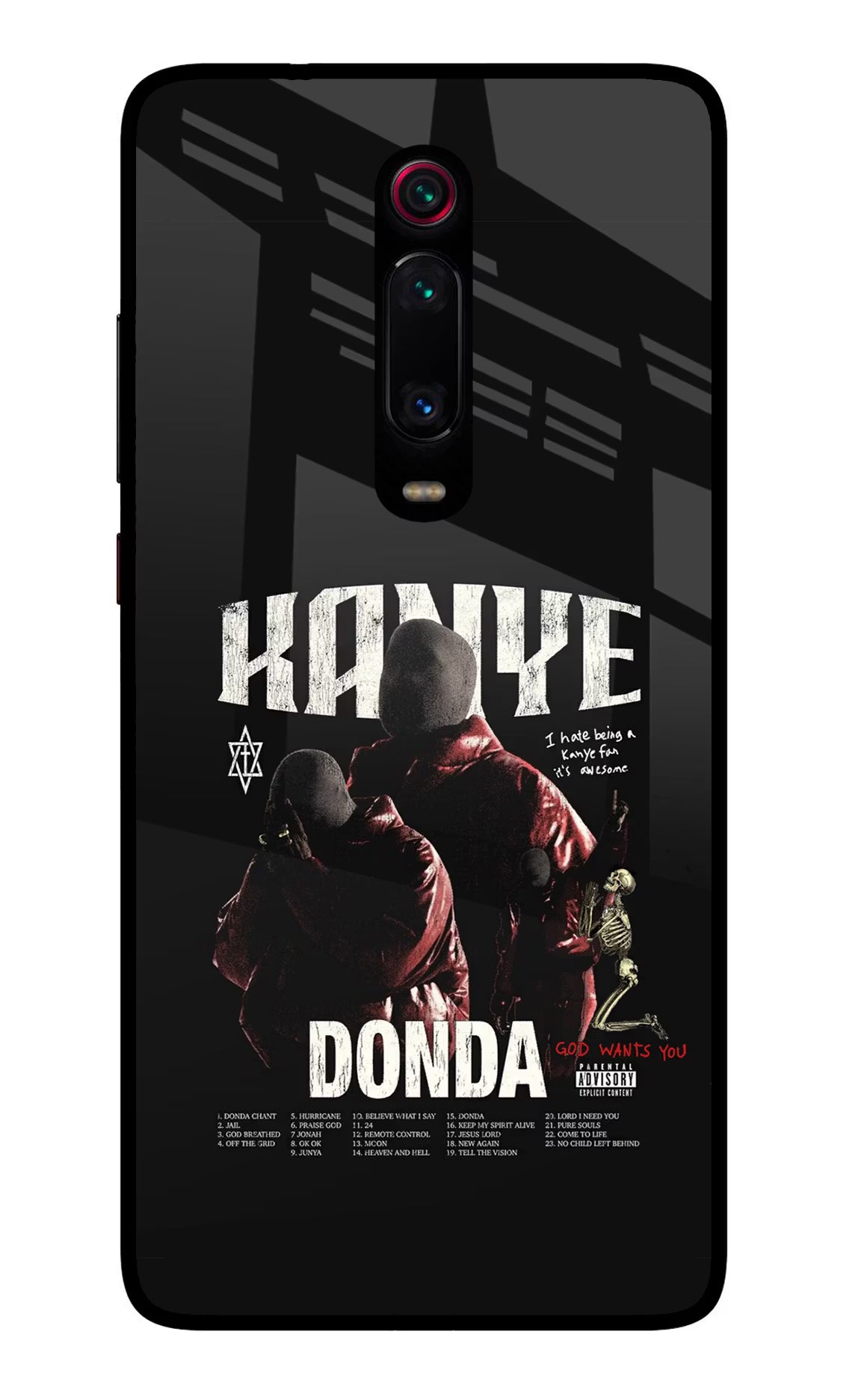 Donda Kanye West Redmi K20 Pro Glass Case Back Cover by Casekaro