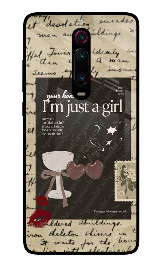 I am just a girl Redmi K20 Pro Glass Case