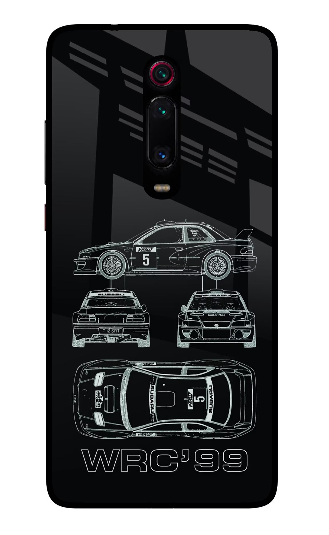 WRC'99 Redmi K20 Pro Glass Case Back Cover by Casekaro