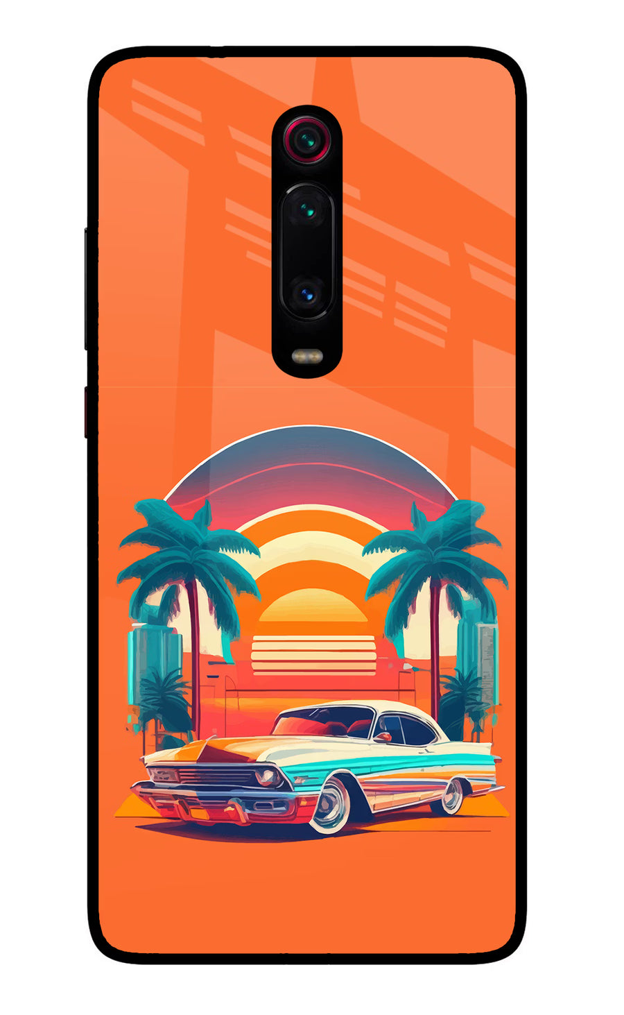 Palm Drive 80s Redmi K20 Pro Back Cover, Glass case