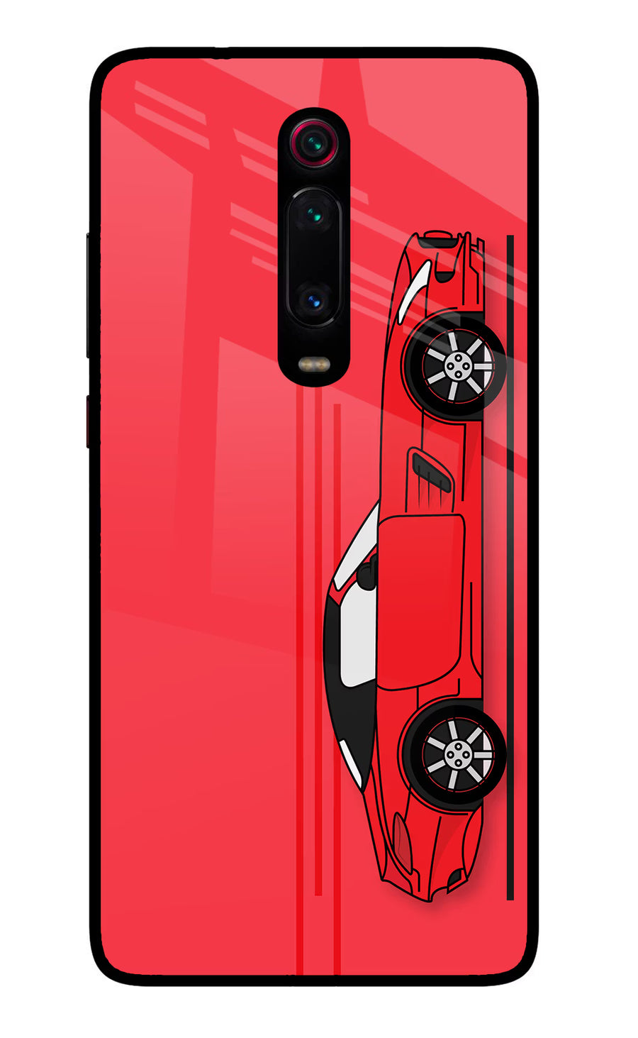 Red Velocity Redmi K20 Pro Back Cover, Glass case
