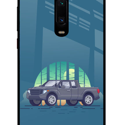 Retro Garage Vibe Redmi K20 Pro Glass Case Back Cover by Casekaro