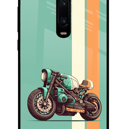 Striped Moto Drift Redmi K20 Pro Glass Case Back Cover by Casekaro