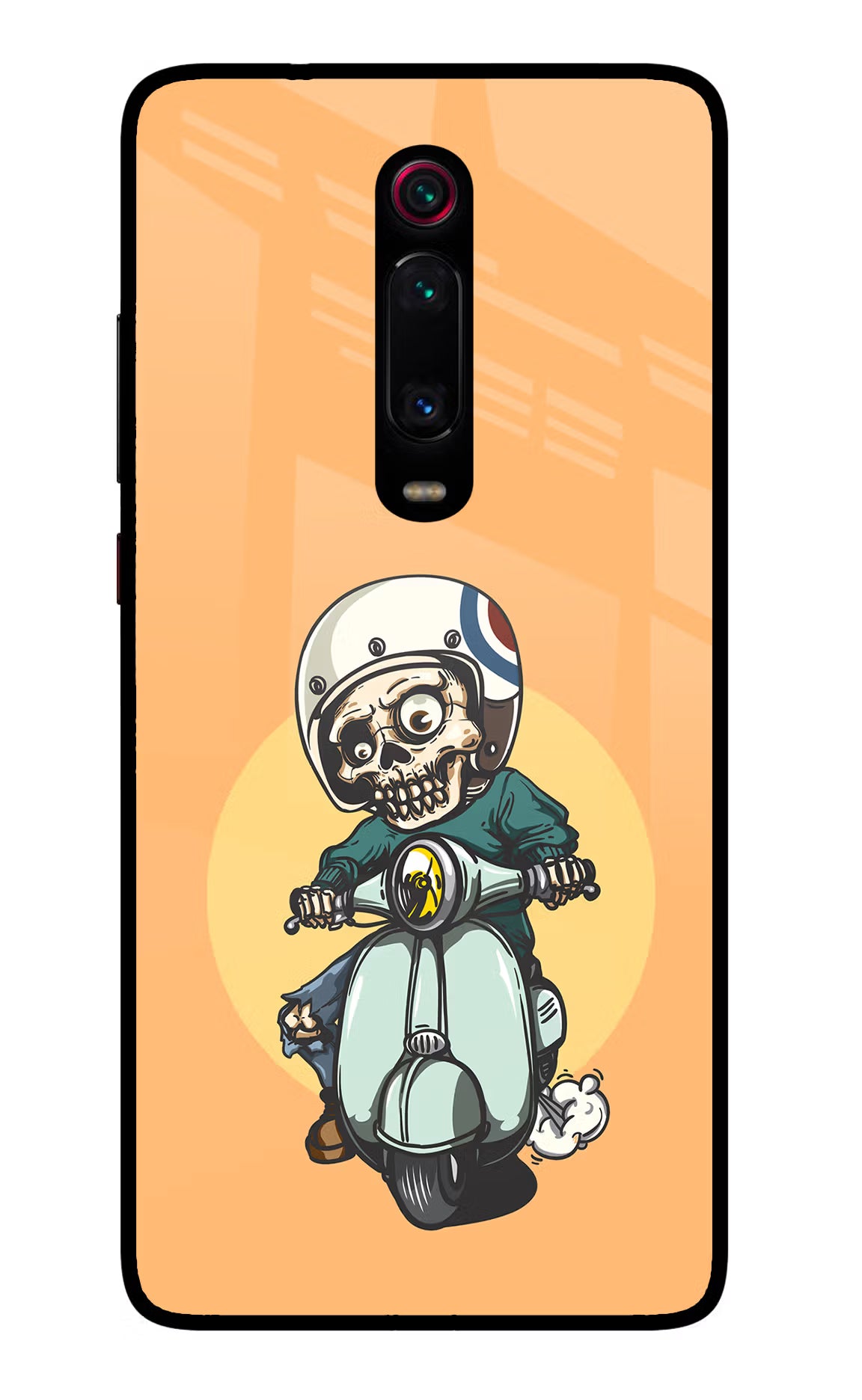 Undead Biker Redmi K20 Pro Glass Case Back Cover by Casekaro