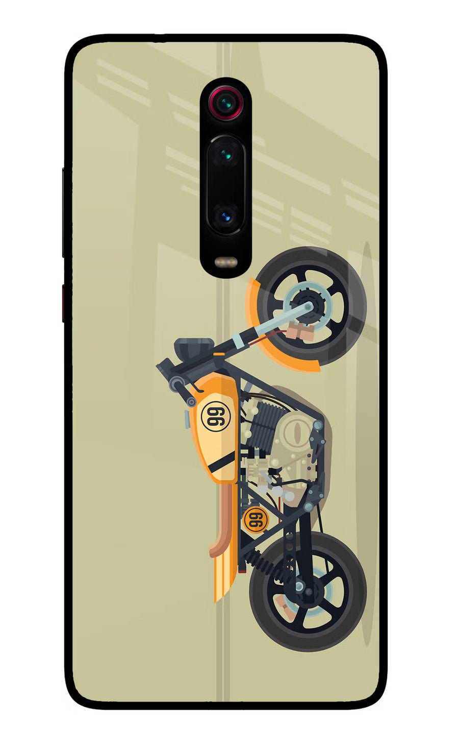 Vertical Speedster Redmi K20 Pro Back Cover, Glass case